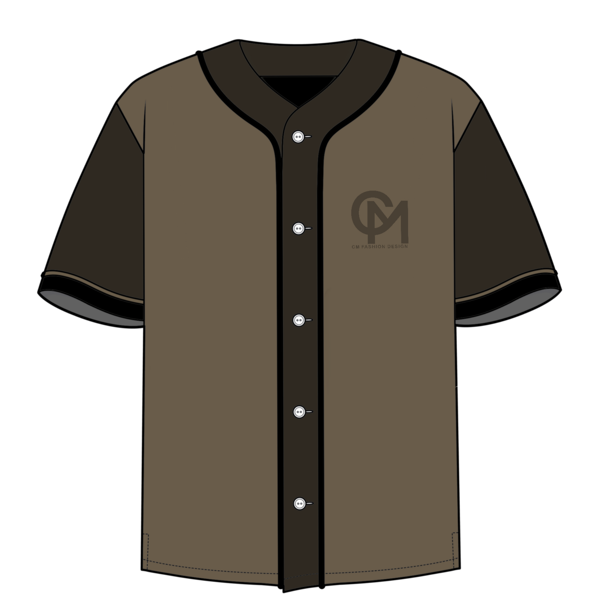 Baseball shirt clothing mock-up design 