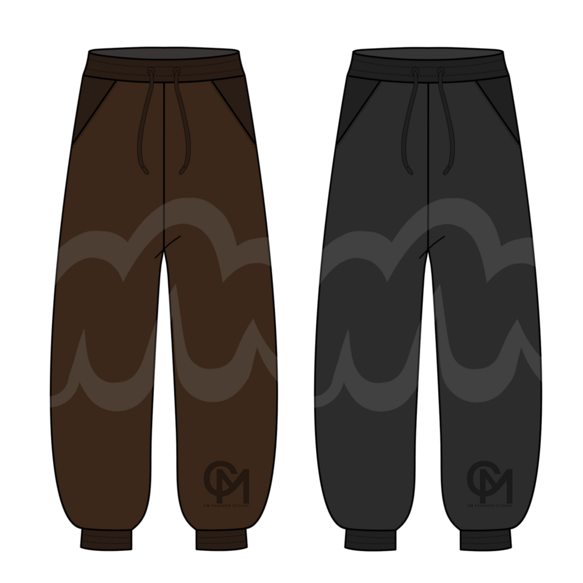 Men’s trouser design mock-up 