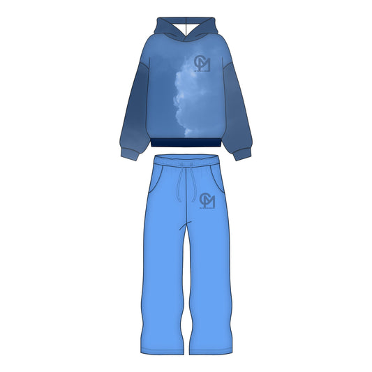 Oversized Tracksuit Mock-up clothing design 