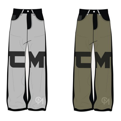 Baggy jeans clothing mock-up design 