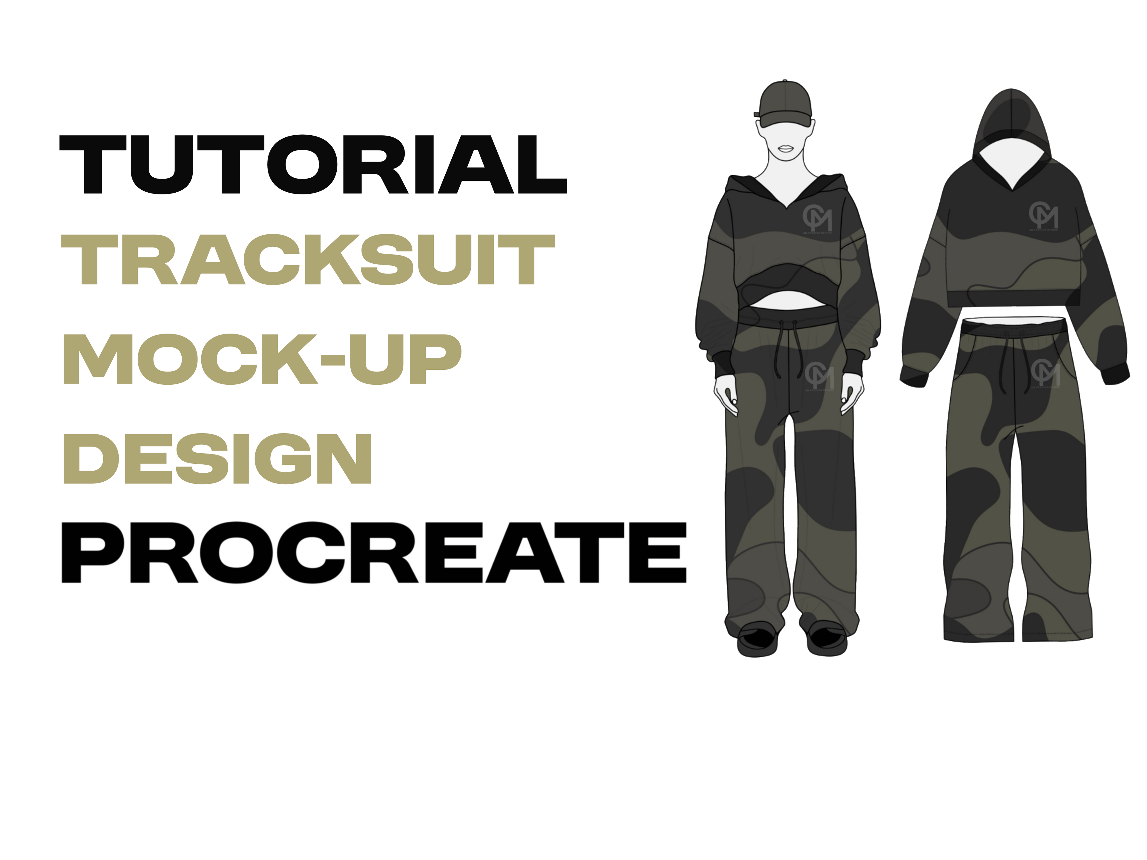 Load video: Hoodie and sweat pant mockup on Procreate