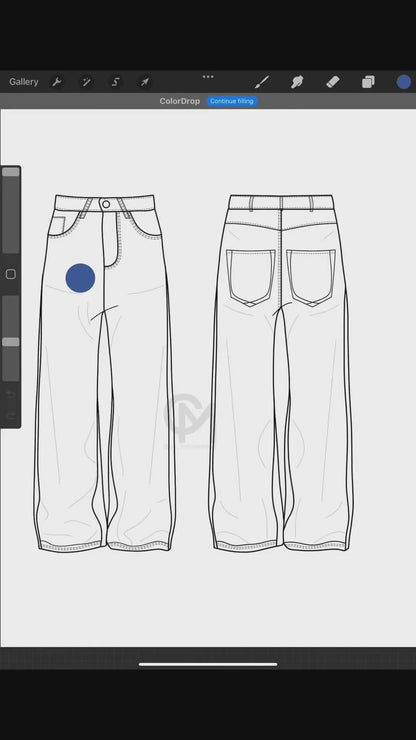 Baggy Jeans Mock-up