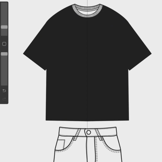 Baggy jeans clothing mock-up design 