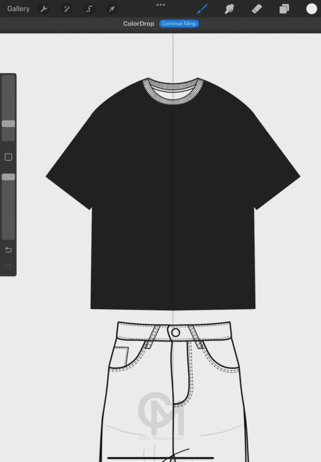 Baggy jeans clothing mock-up design 