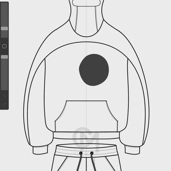 Balaclava hoodie mock-up design 