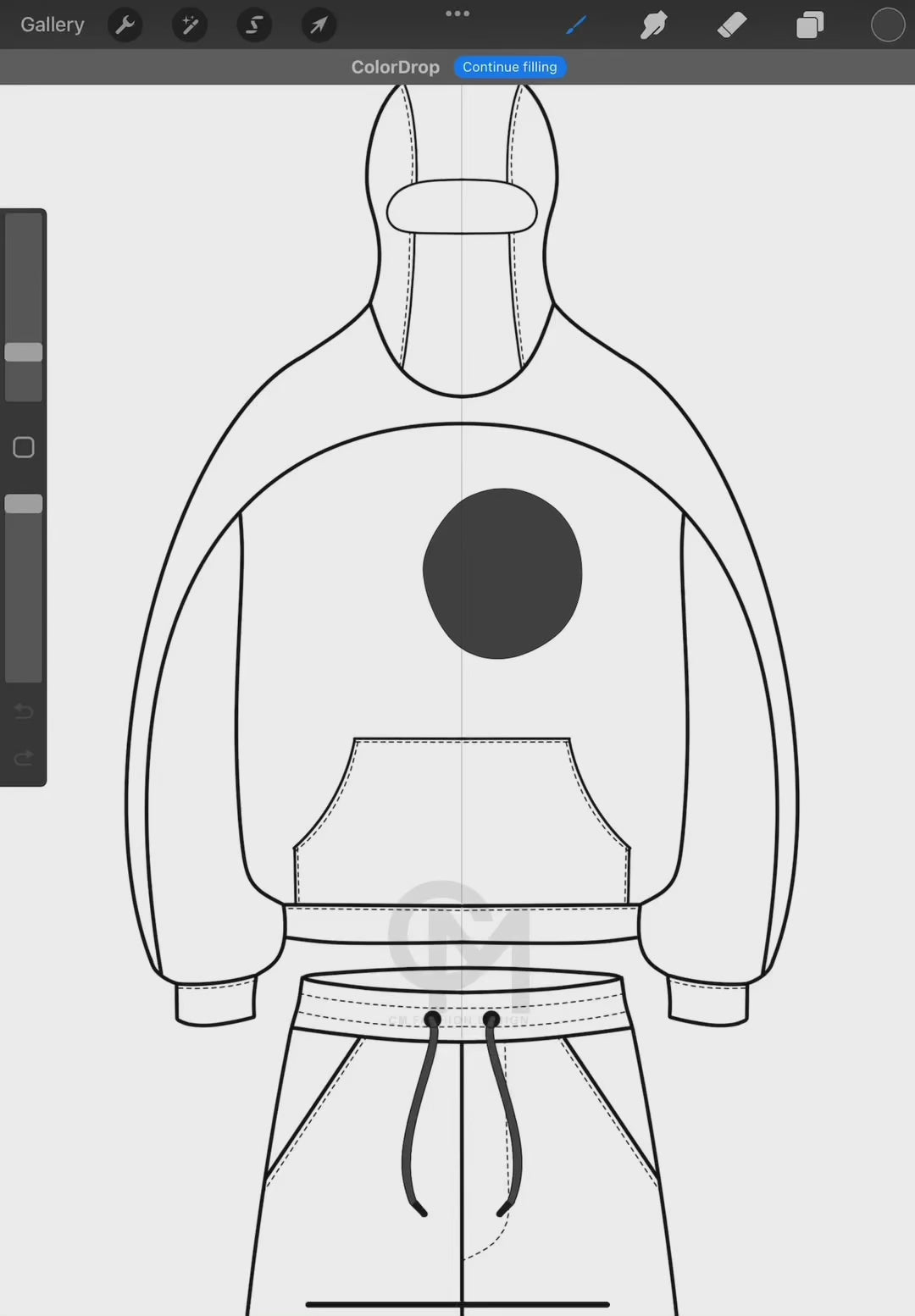 Balaclava hoodie mock-up design 